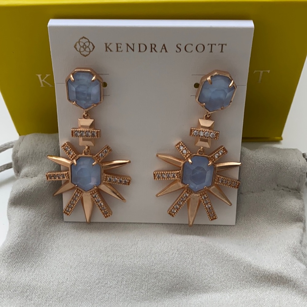 Kendra Scott Light Blue Illusion earrings